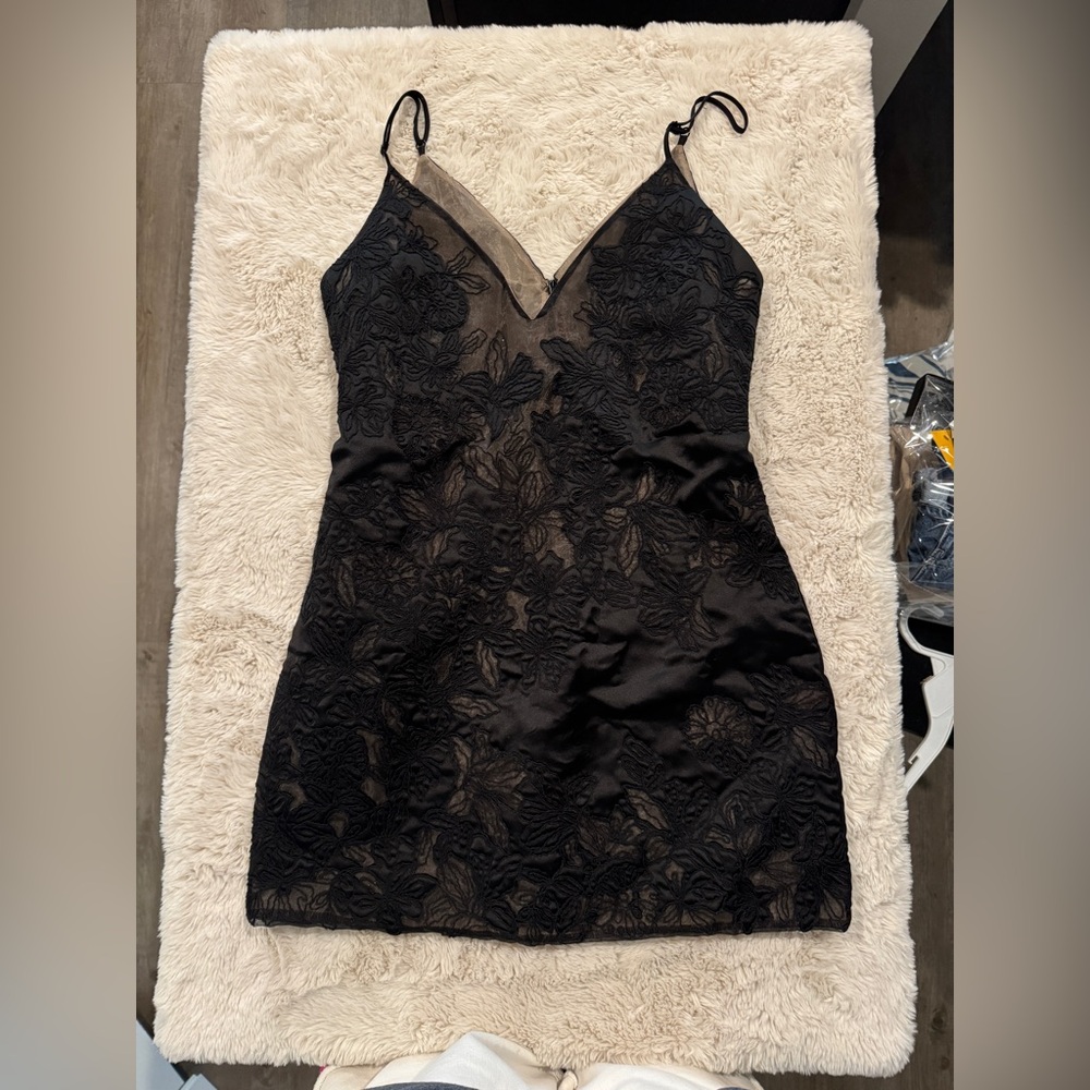 Fashion Nova Black Lace Mini Dress
